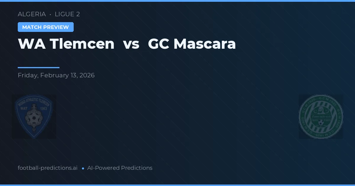 WA Tlemcen vs GC Mascara — dự đoán và xem trước trận đấu