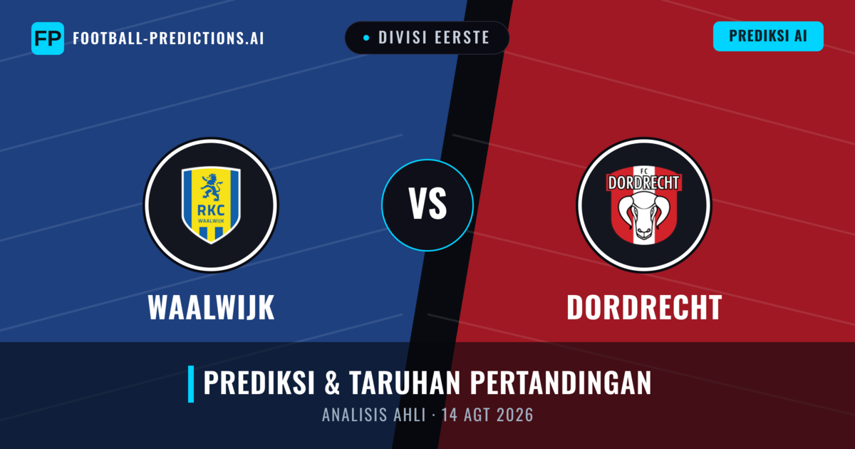 Waalwijk vs Dordrecht — prediksi dan pratinjau pertandingan
