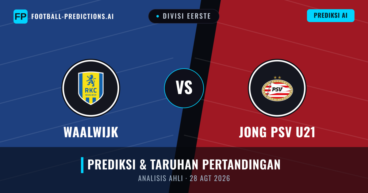 Waalwijk vs Jong PSV — prediksi dan pratinjau pertandingan