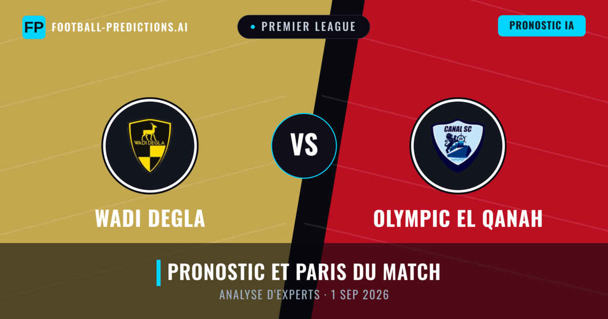 Wadi Degla vs Olympic El Qanah — pronostic et avant-match