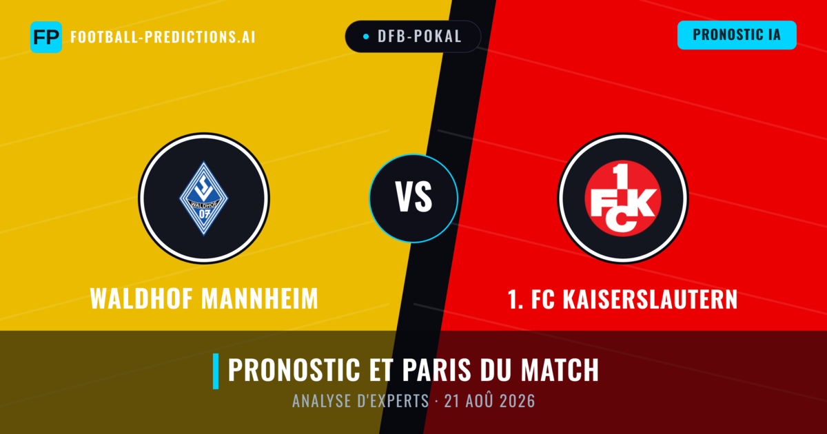 Waldhof Mannheim vs 1. FC Kaiserslautern — pronostic et avant-match