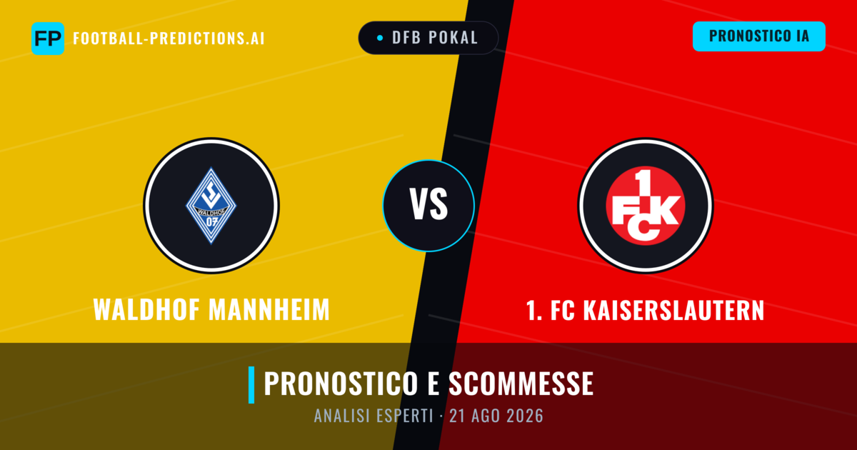 Waldhof Mannheim vs 1. FC Kaiserslautern — pronostico e anteprima del match