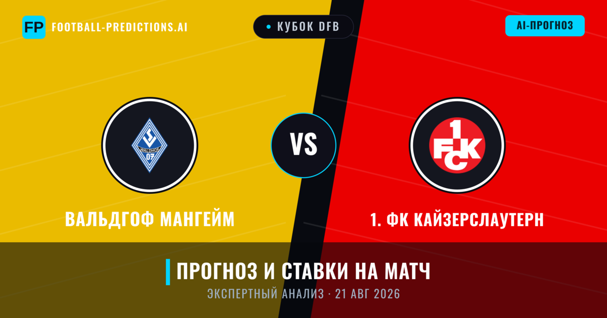 Вальдгоф Мангейм – 1. ФК Кайзерслаутерн — прогноз и превью матча