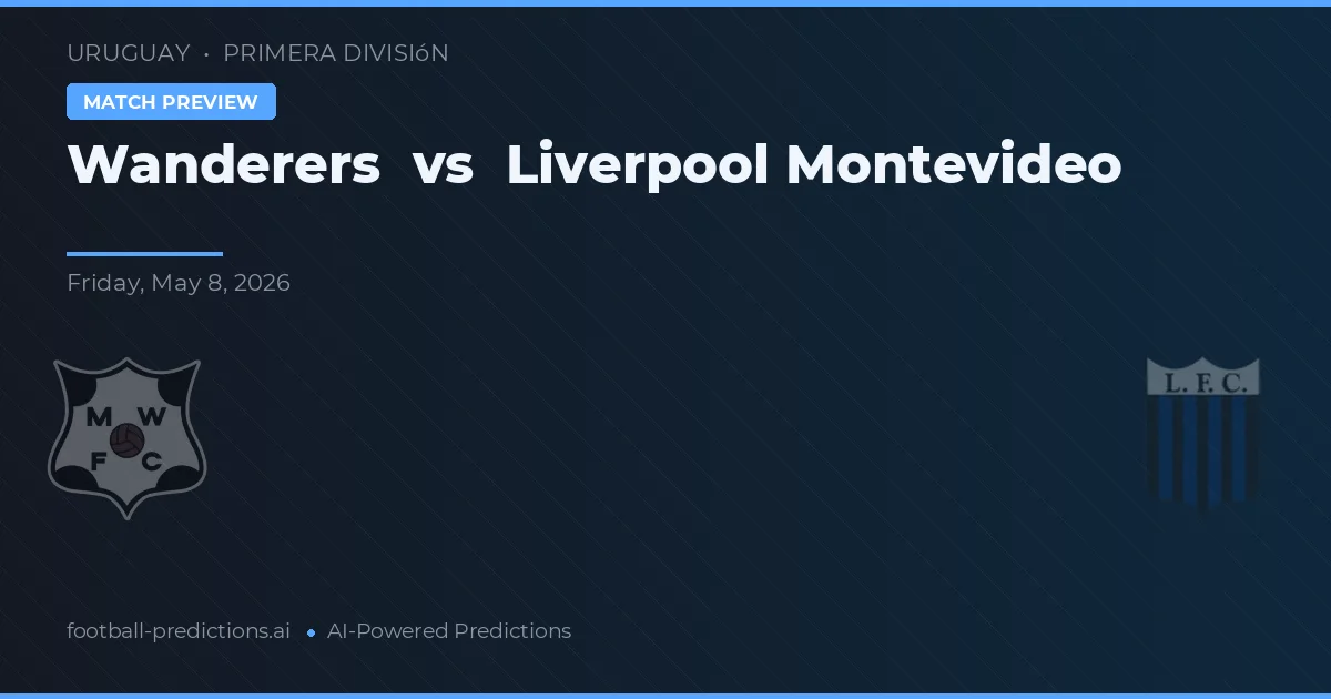 Wanderers - Liverpool Montevideo — maç tahmini ve önizleme