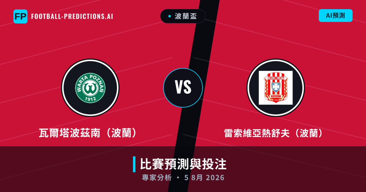 瓦爾塔波茲南(波蘭) vs 雷索維亞熱舒夫(波蘭) — 比赛预测和前瞻