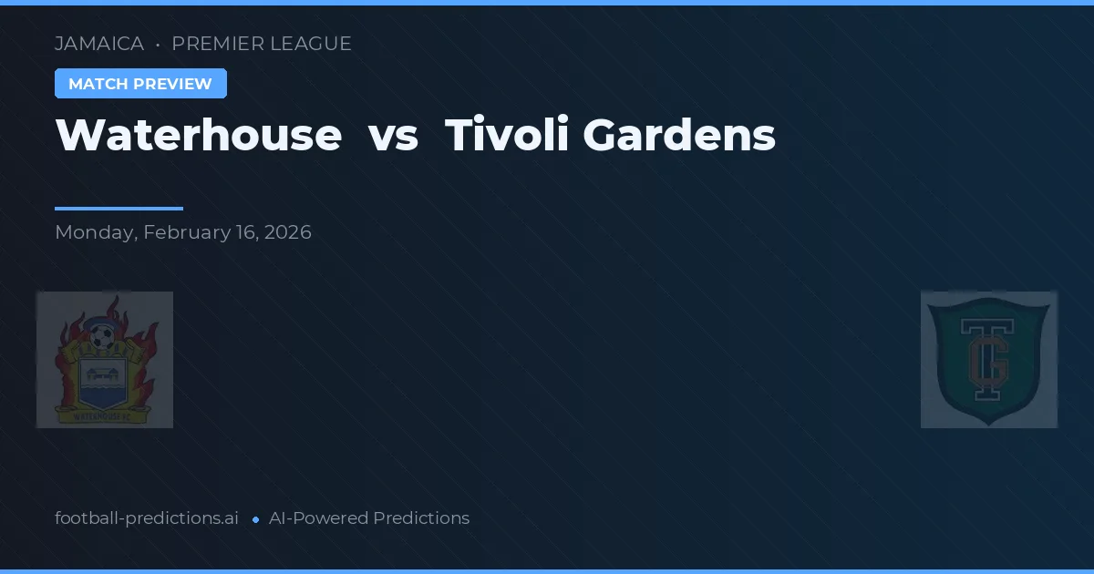 Waterhouse vs Tivoli Gardens — Prognose und Spielvorschau
