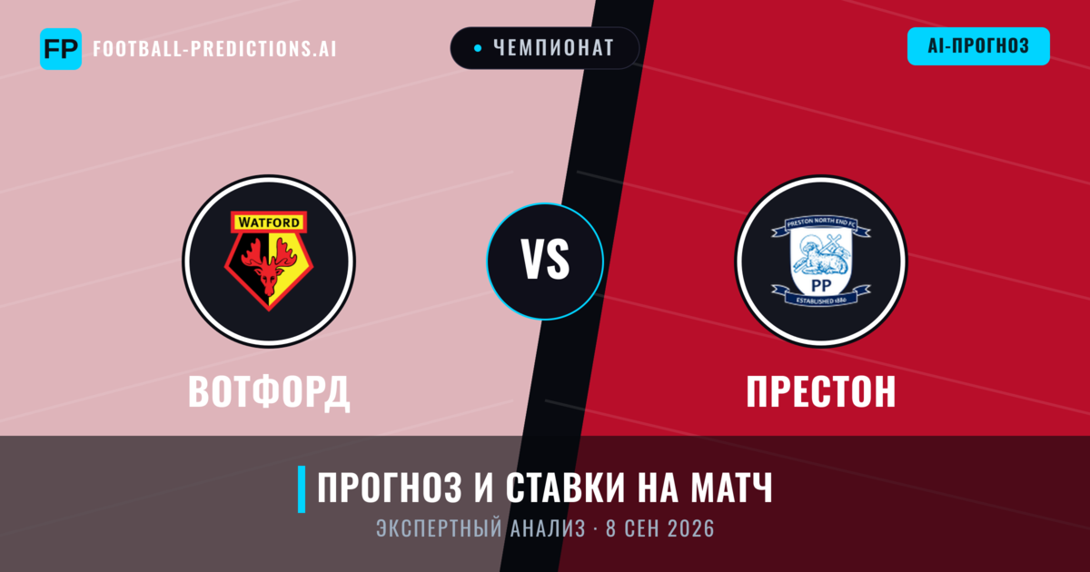 Вотфорд – Престон — прогноз и превью матча