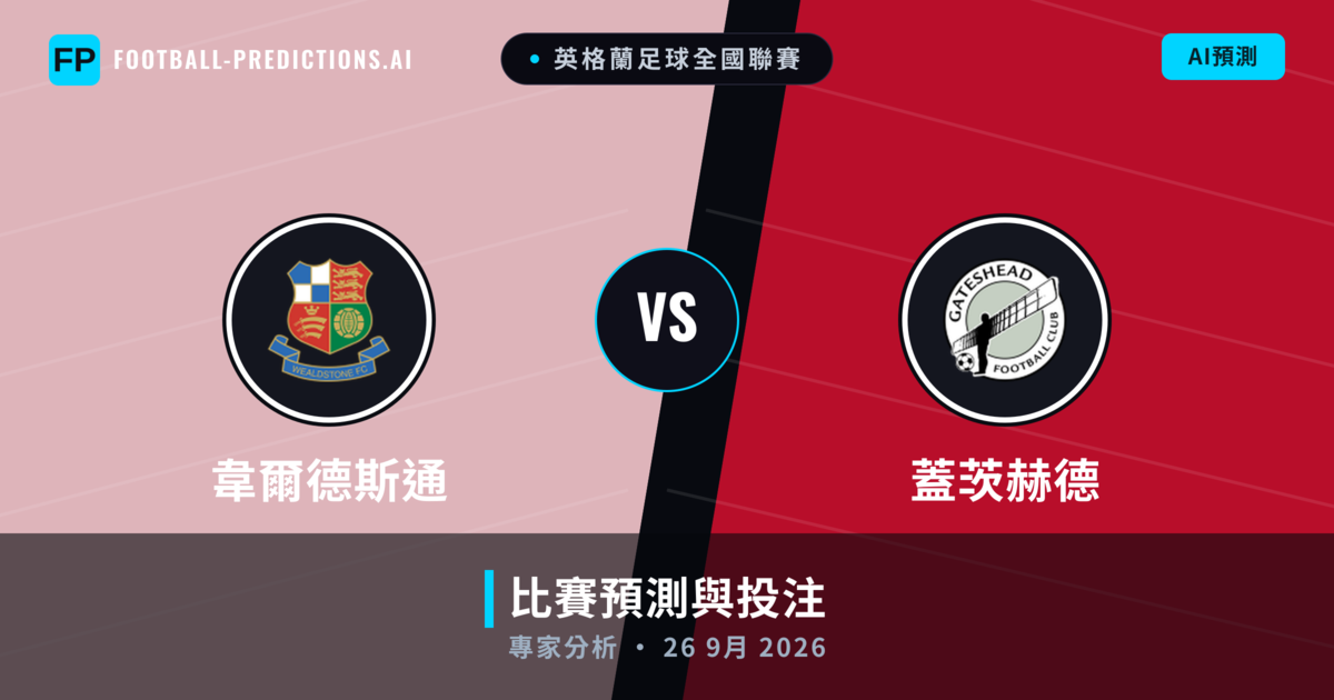 韋爾德斯通 vs 蓋茨赫德 — 比赛预测和前瞻