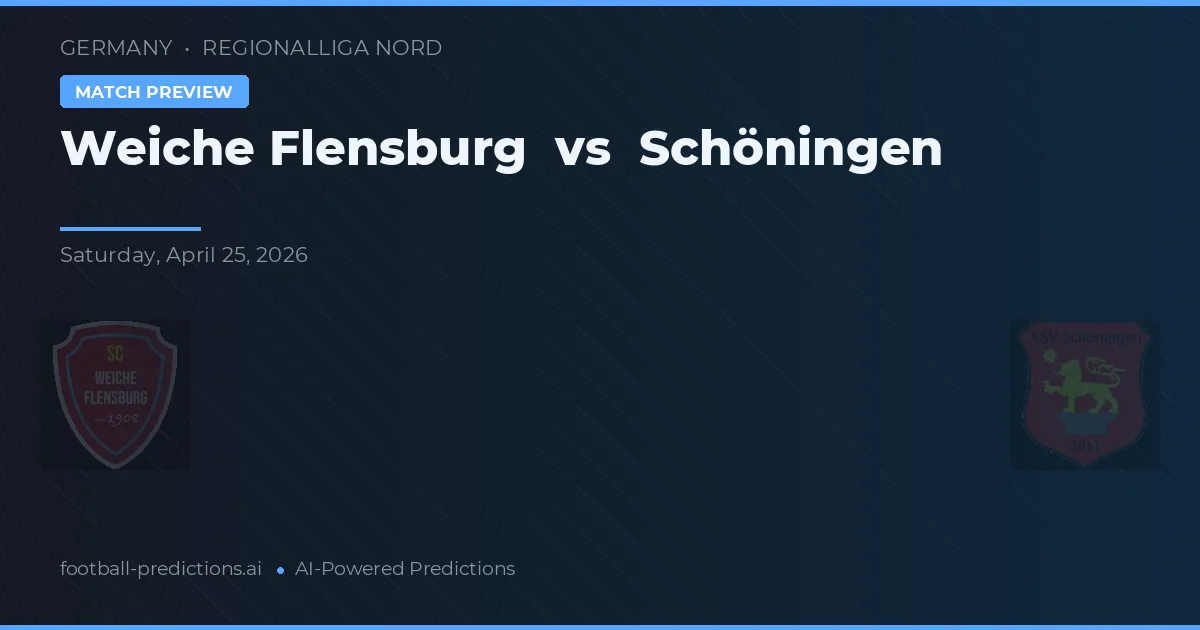 Weiche Flensburg vs Schöningen — match prediction & preview