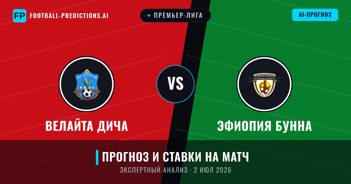 Велайта Дича – Эфиопия Бунна — прогноз и превью матча