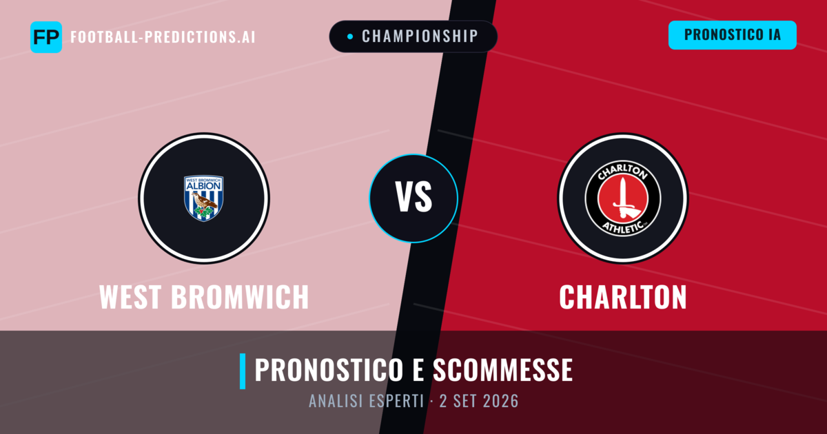 West Bromwich vs Charlton — pronostico e anteprima del match