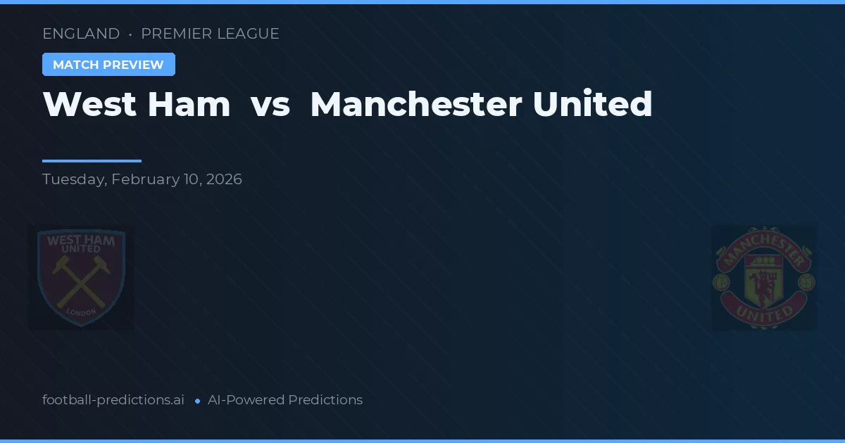 เวสต์แฮม พบ แมนเชสเตอร์ ยูไนเต็ด — ทำนายผลและพรีวิวการแข่งขัน