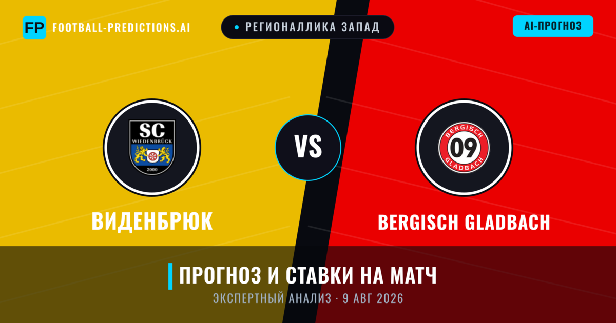 Виденбрюк – Bergisch Gladbach — прогноз и превью матча