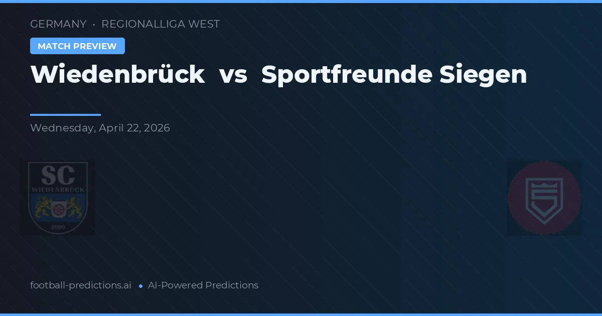 فييدنبروك (ألمانيا) vs سبورتفروند سايجن preview