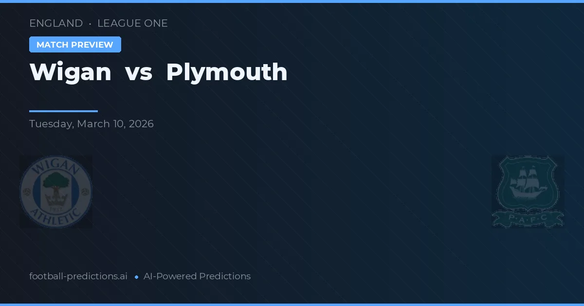 Wigan vs Plymouth — match prediction & preview