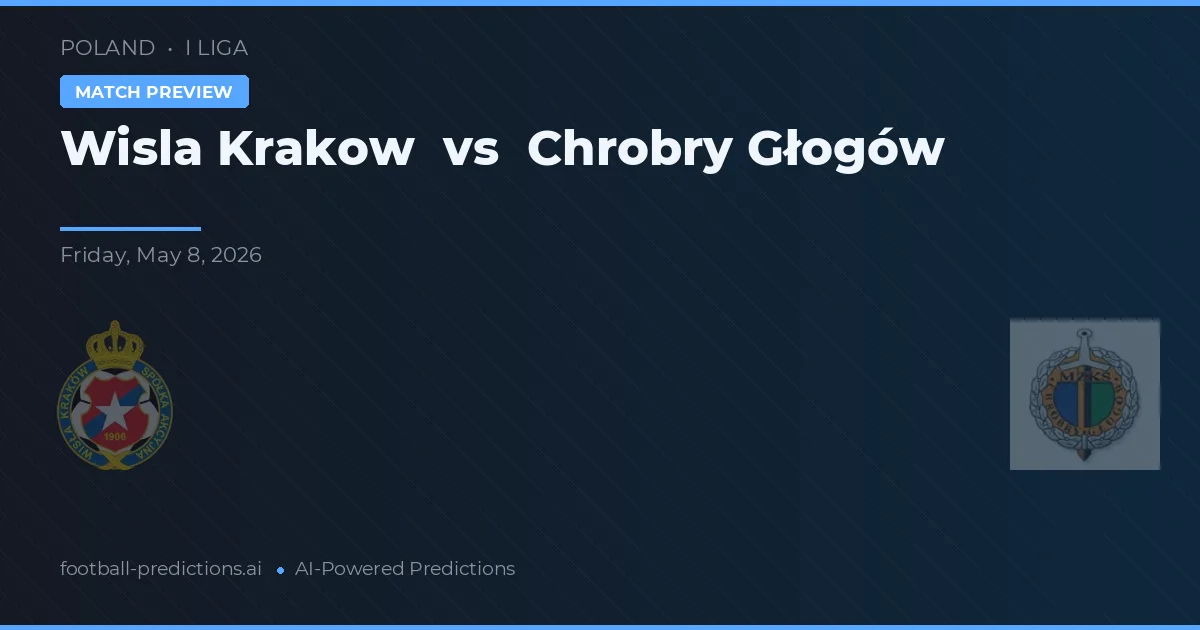Wisła Kraków vs Chrobry Głogów — pronostic et avant-match
