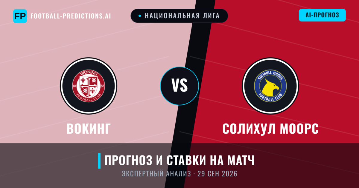 Вокинг – Солихул Моорс — прогноз и превью матча