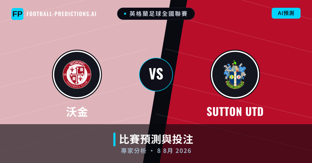 沃金 vs Sutton Utd — 比赛预测和前瞻