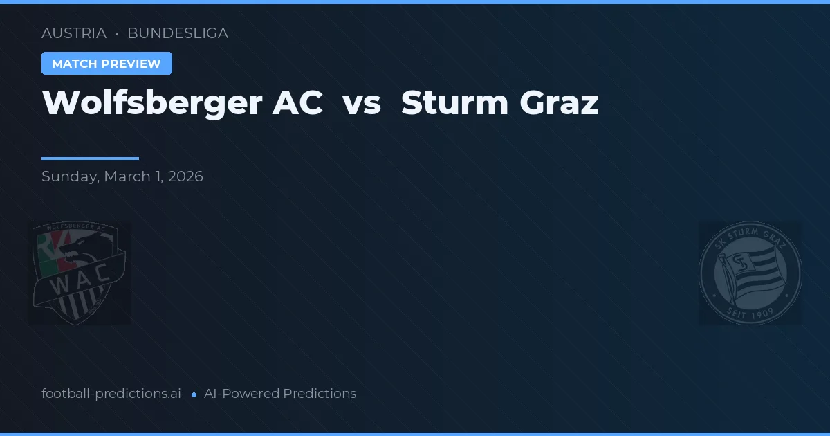 Wolfsberger AC vs Sturm Graz — pronostico e anteprima del match