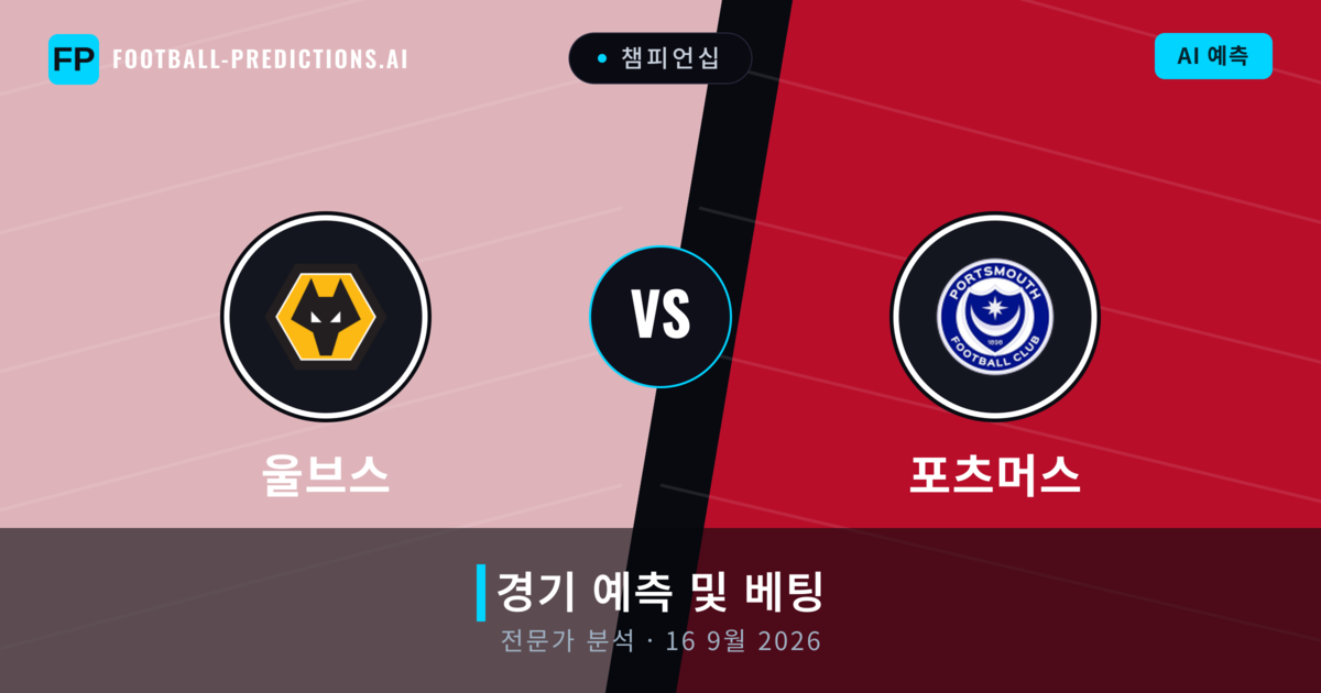 울브스 대 포츠머스 — 경기 예측 및 프리뷰