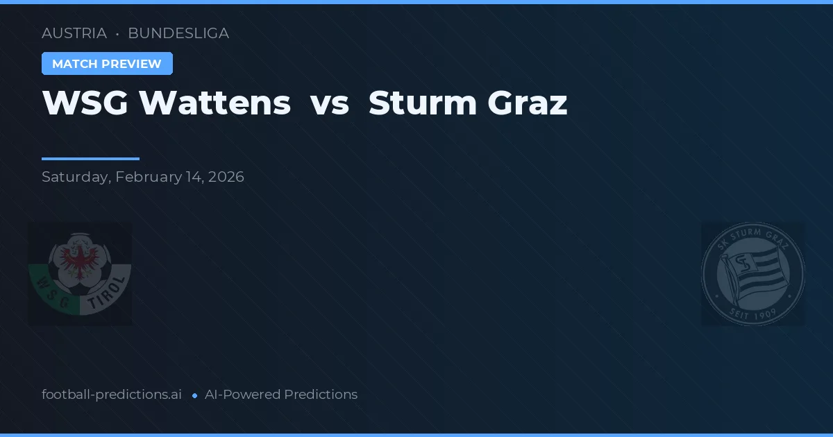 WSG Wattens vs Sturm Graz — prediksi dan pratinjau pertandingan