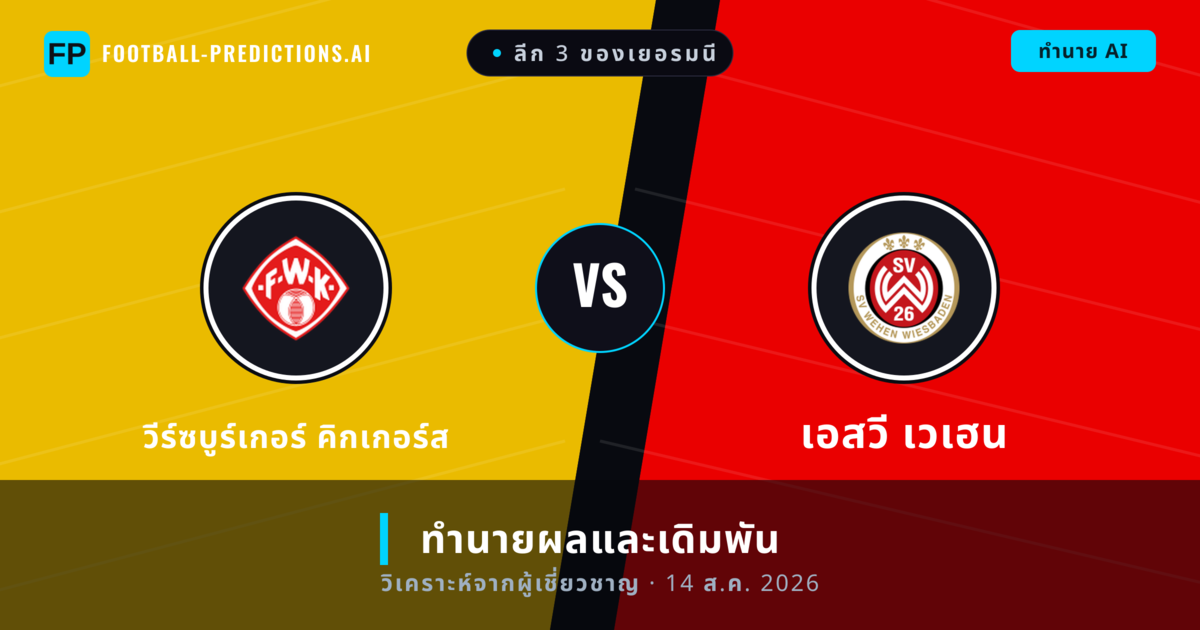 วีร์ซบูร์เกอร์ คิกเกอร์ส พบ เอสวี เวเฮน — ทำนายผลและพรีวิวการแข่งขัน