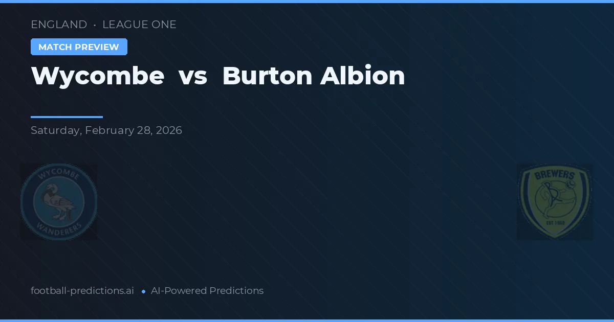 Wycombe vs Burton Albion — match prediction & preview