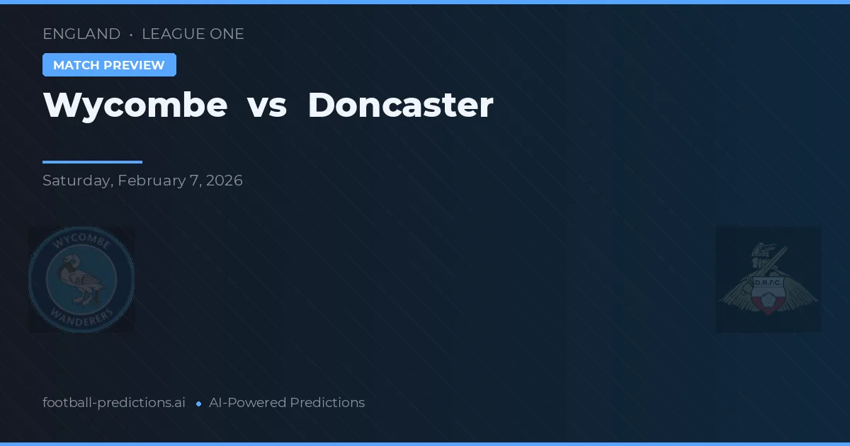 Wycombe vs Doncaster — pronostic et avant-match