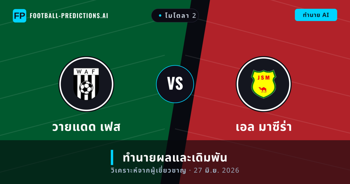 วายแดด เฟส พบ เอล มาซีร่า — ทำนายผลและพรีวิวการแข่งขัน
