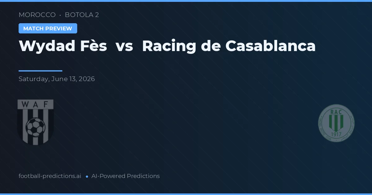 Wydad Fès vs Racing Casablanca — prediksi dan pratinjau pertandingan