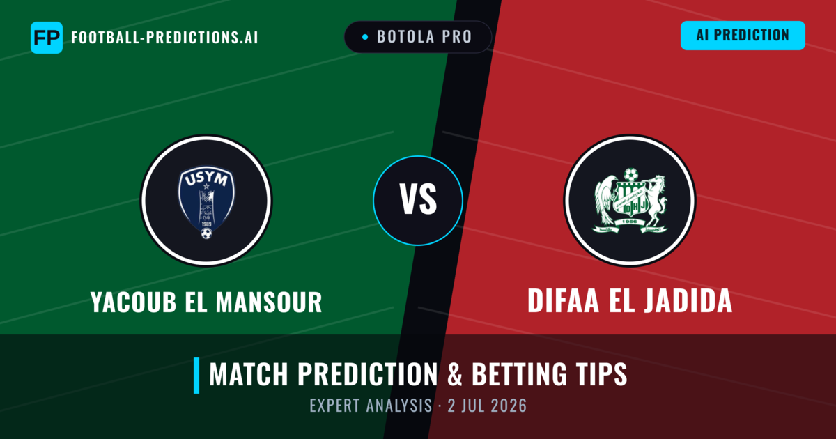 Yacoub El Mansour vs Difaa EL Jadida — match prediction & preview