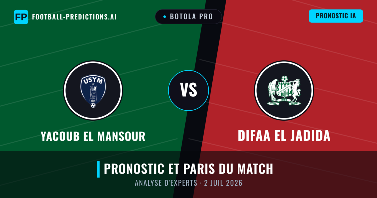 Yacoub El Mansour vs Difaa El Jadida — pronostic et avant-match