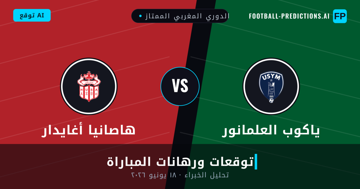 ياكوب العلمانور ضد هاصانيا أغايدار — توقعات ومعاينة المباراة