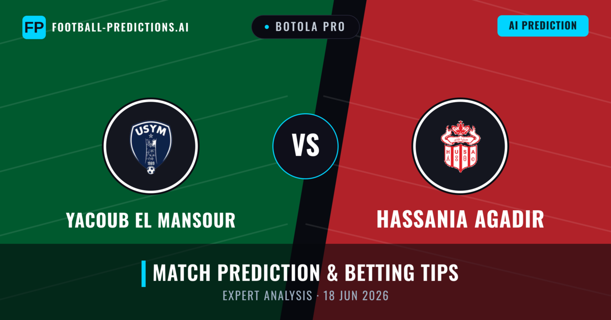 Yacoub El Mansour vs Hassania Agadir — match prediction & preview