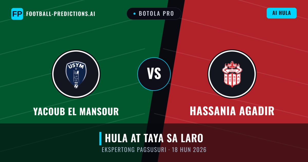 Yacoub El Mansour vs Hassania Agadir — hula at preview ng laban