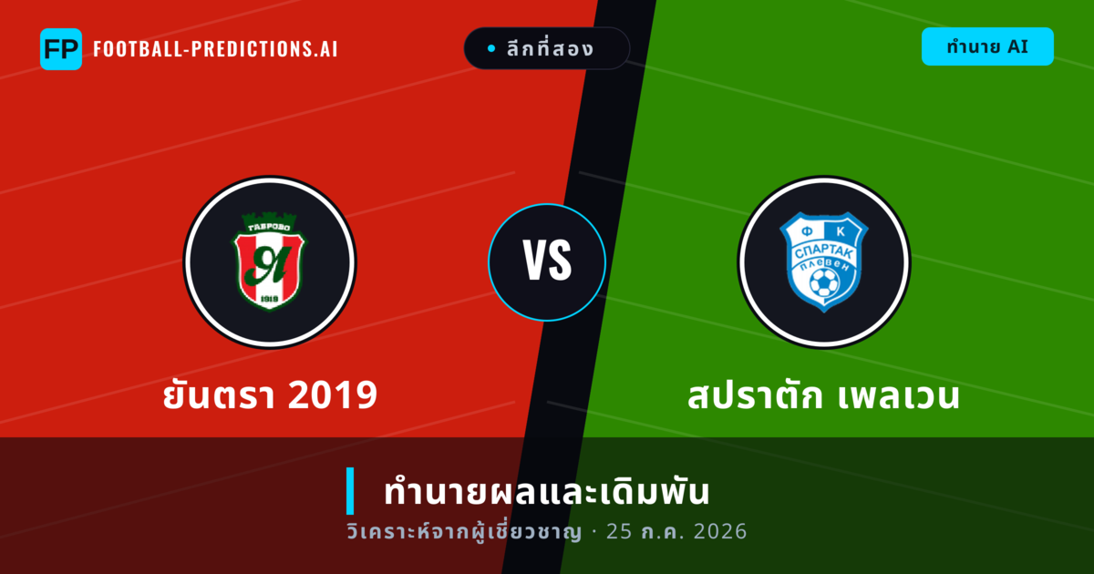 ยันตรา 2019 พบ สปราตัก เพลเวน — ทำนายผลและพรีวิวการแข่งขัน