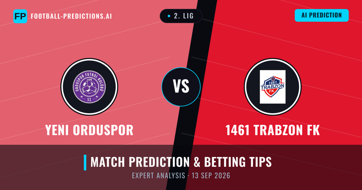 Yeni Orduspor vs 1461 Trabzon FK — match prediction & preview