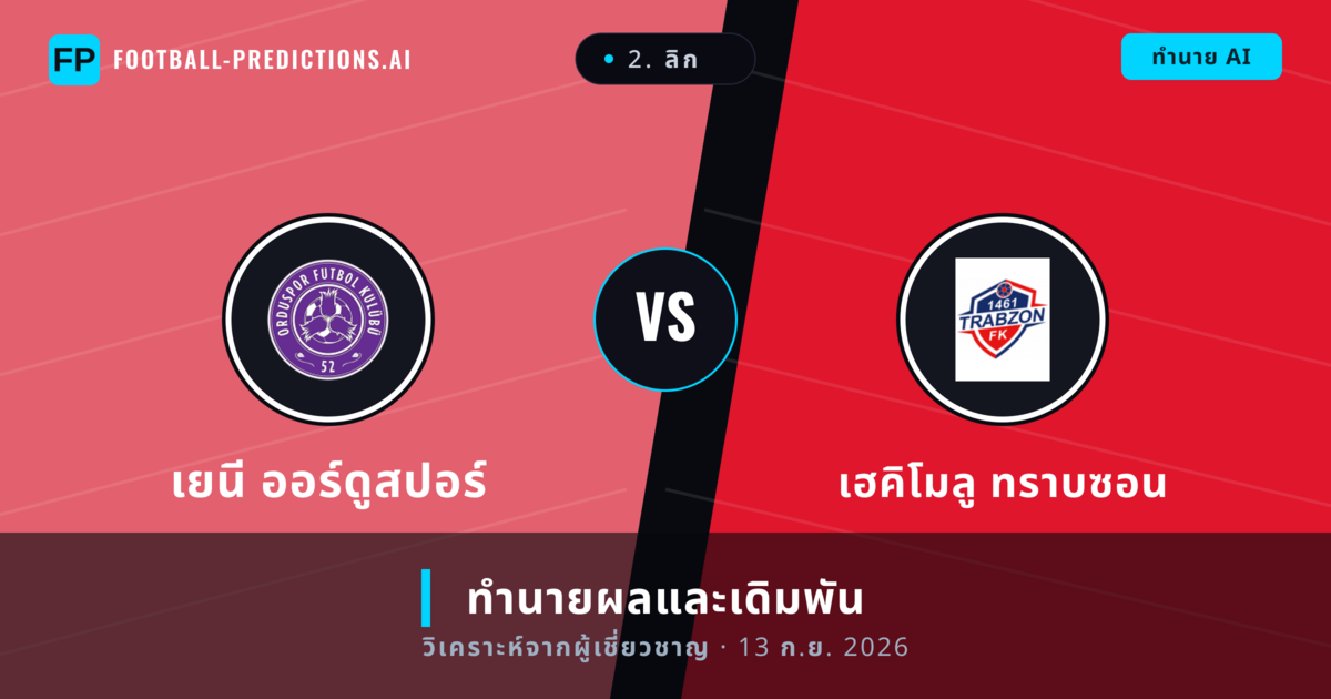 เยนี ออร์ดูสปอร์ พบ เฮคิโมลู ทราบซอน — ทำนายผลและพรีวิวการแข่งขัน