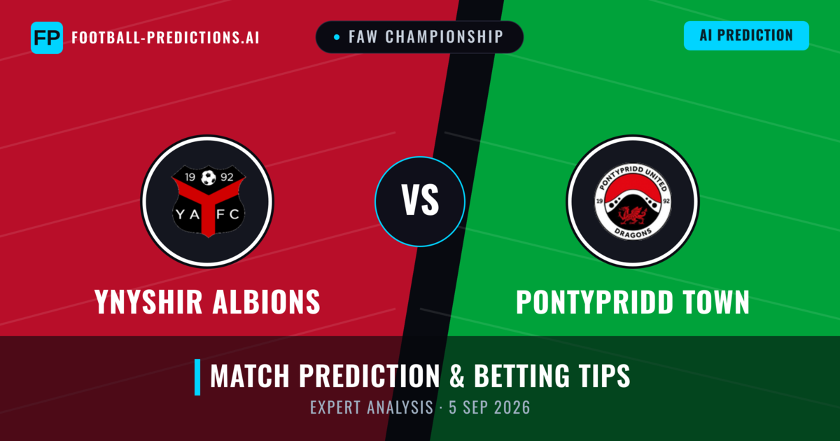 Ynyshir Albions vs Pontypridd Town — match prediction & preview