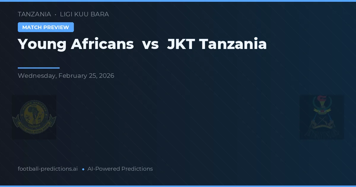 Young Africans vs JKT Tanzania — match prediction & preview