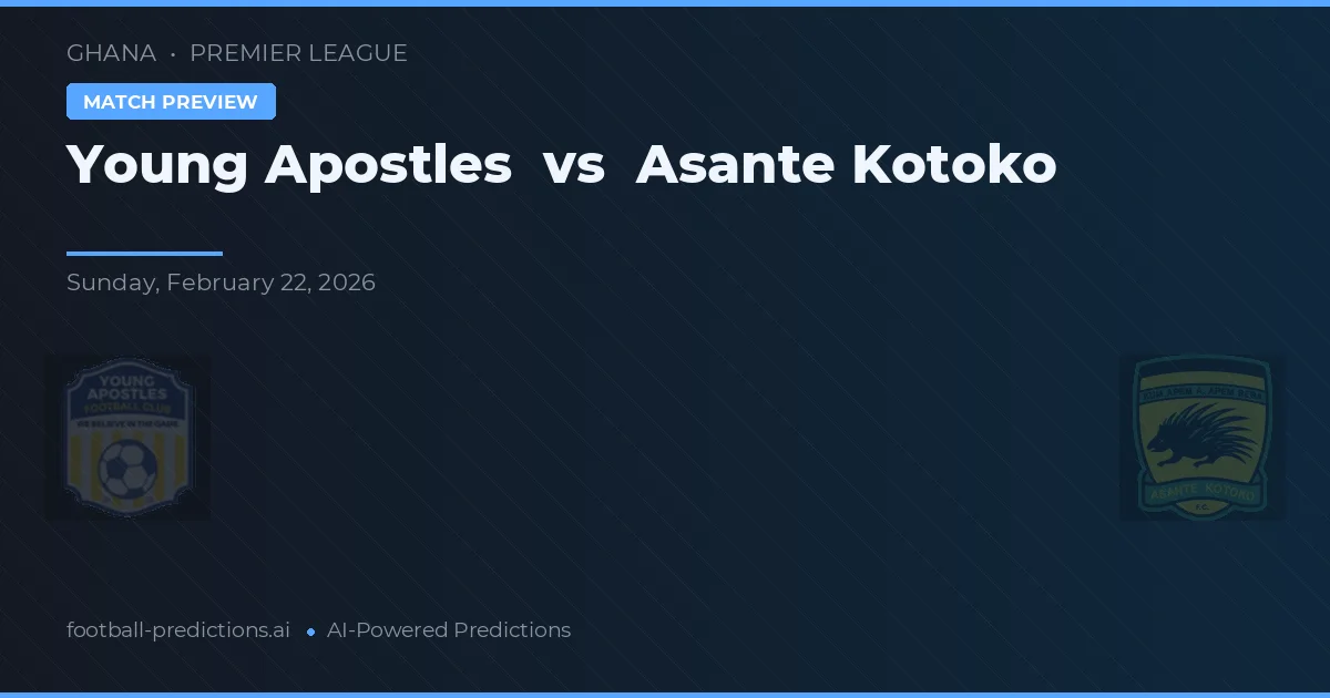 Young Apostles vs Asante Kotoko — pronostic et avant-match