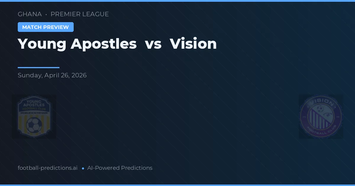 Young Apostles vs Vision — dự đoán và xem trước trận đấu