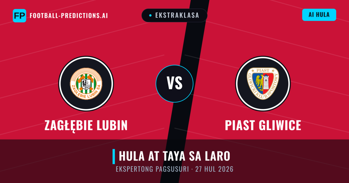 Zagłębie Lubin vs Piast Gliwice — hula at preview ng laban