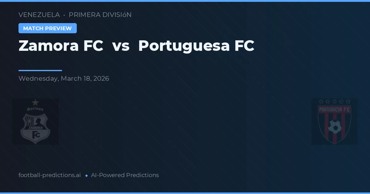 Zamora FC vs Portuguesa FC — pronostico e anteprima del match