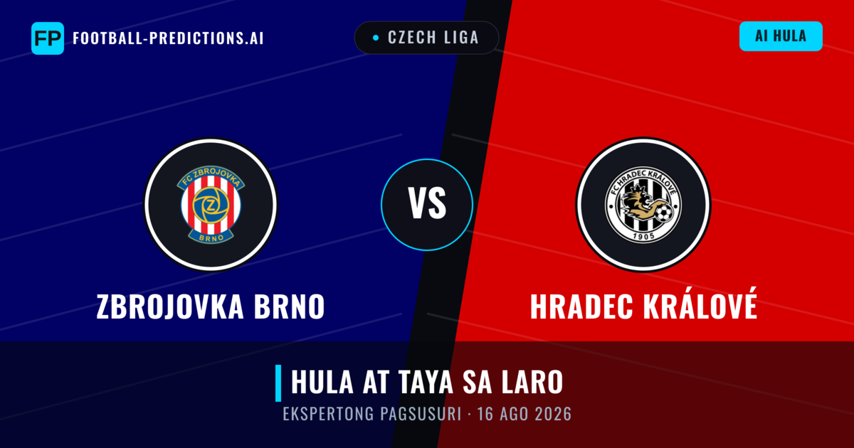 Zbrojovka Brno vs Hradec Králové — hula at preview ng laban
