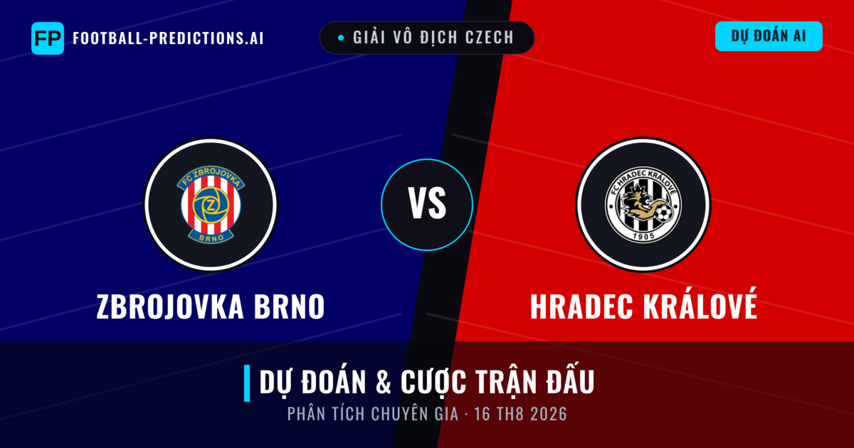Zbrojovka Brno vs Hradec Králové — dự đoán và xem trước trận đấu