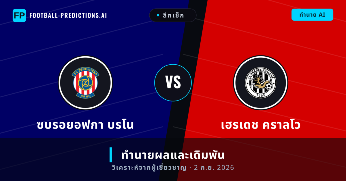 ซบรอยอฟกา บรโน พบ เฮรเดช คราลโว — ทำนายผลและพรีวิวการแข่งขัน