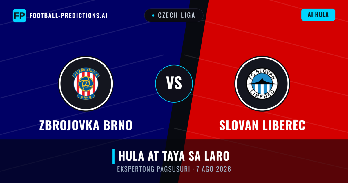 Zbrojovka Brno vs Slovan Liberec — hula at preview ng laban