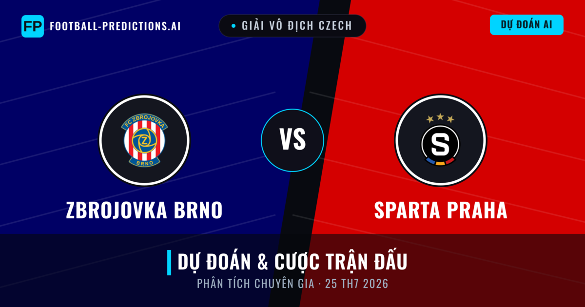 Zbrojovka Brno vs Sparta Praha — dự đoán và xem trước trận đấu