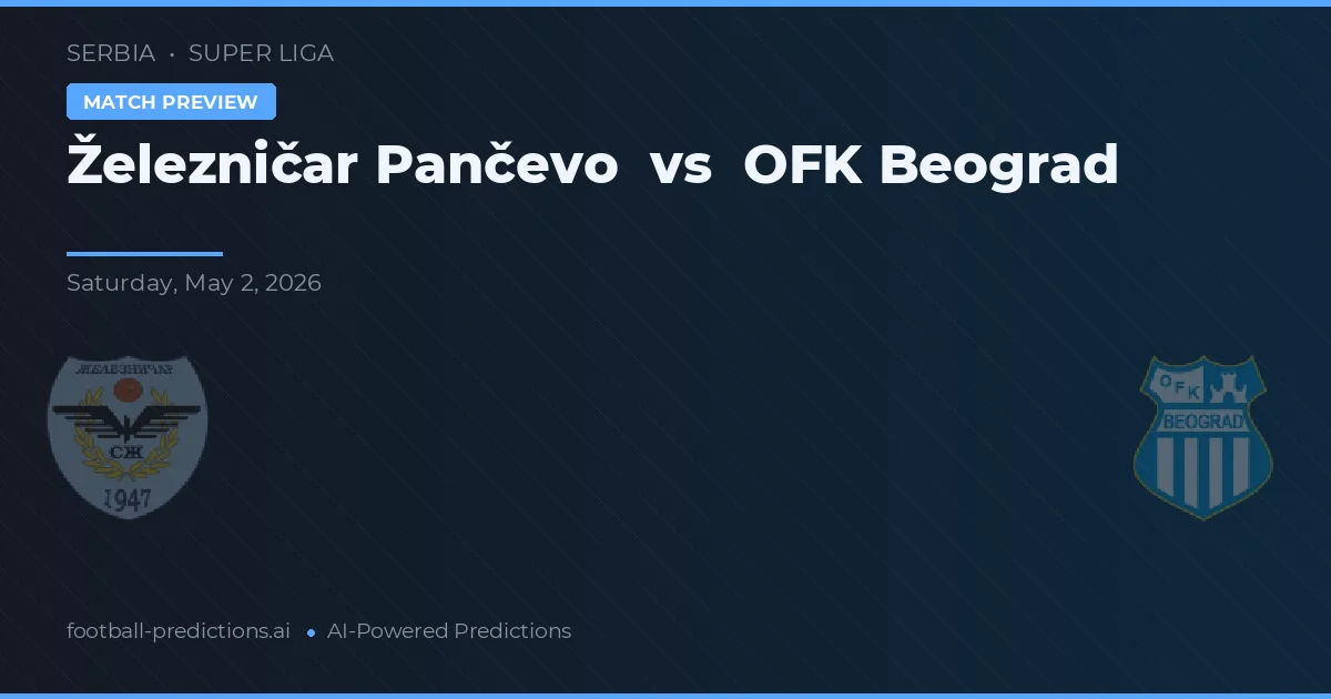 Železničar Pančevo vs OFK Beograd — prediksi dan pratinjau pertandingan